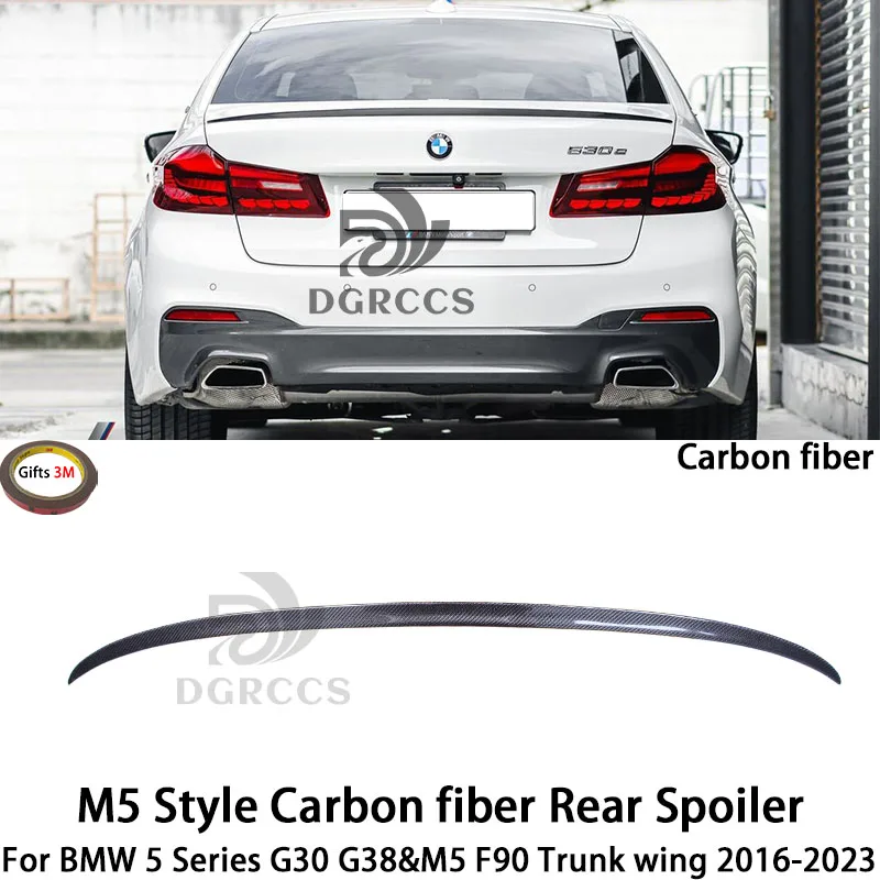 

For BMW 5 Series G30 G38&M5 F90 M5 Style Carbon fiber Rear Spoiler Trunk wing 2016-2023 Carbon fiber