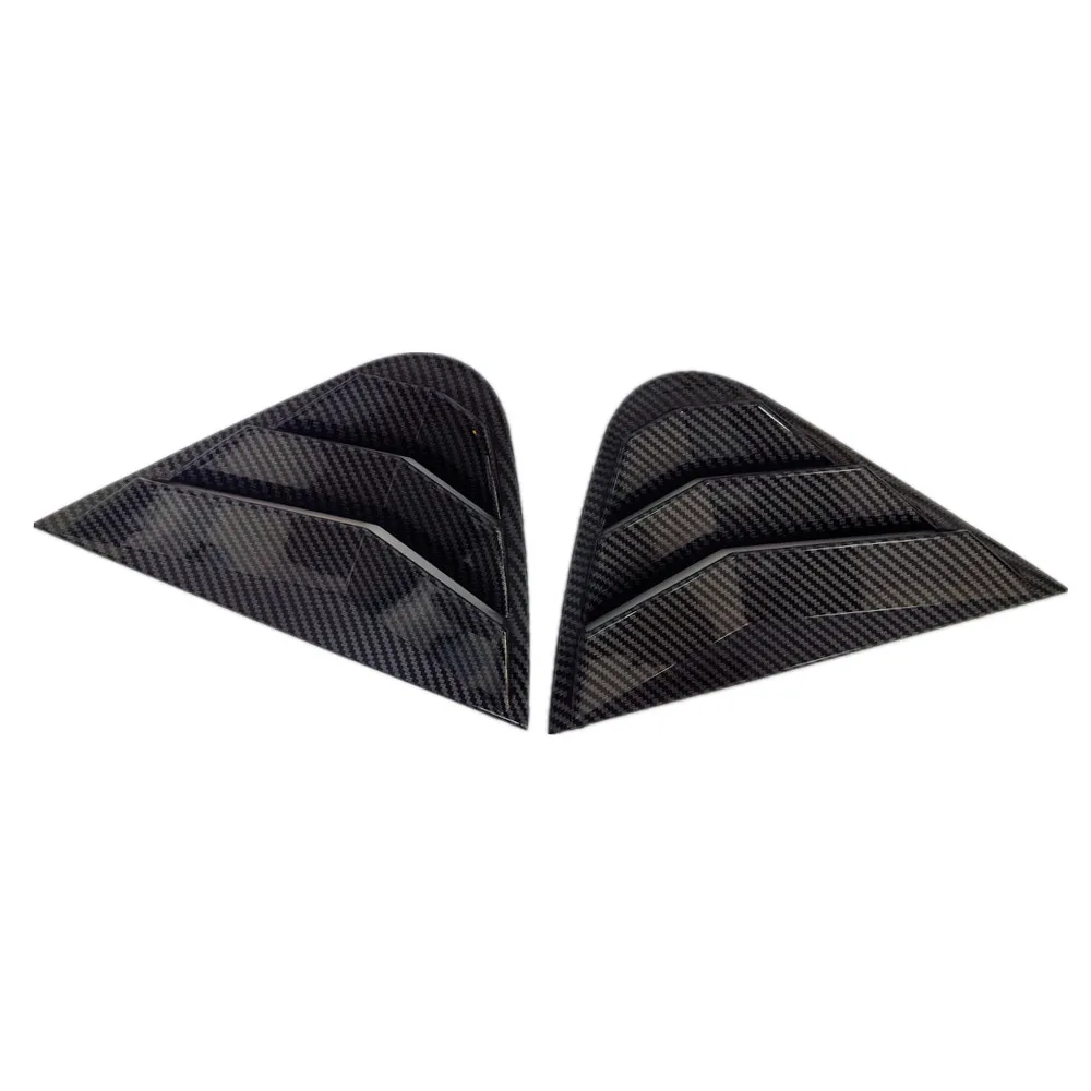 For Seat Ibiza 2008 2009 2010 2011 2012 Car Rear Louver Window Side Shutter Cover Trim Sticker Vent Scoop ABS Carbon Fiber ABS