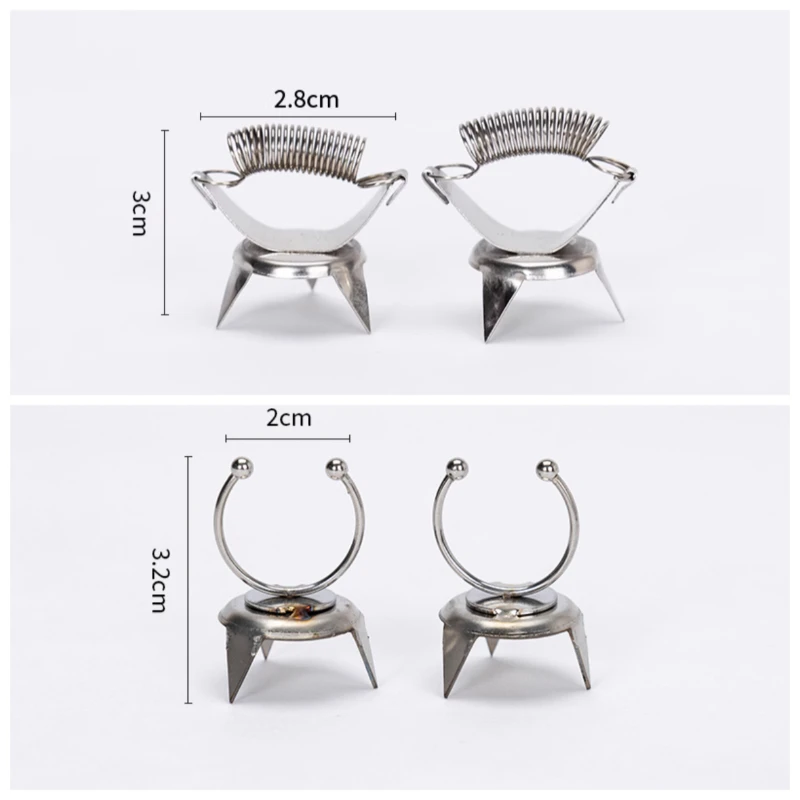 2 stücke Edelstahl Keramik Fingertip Glasur Clip Rost-beständig Verglasung Werkzeug DIY Tee Tasse Keramik Färbung Keramik Werkzeug – Detail 5