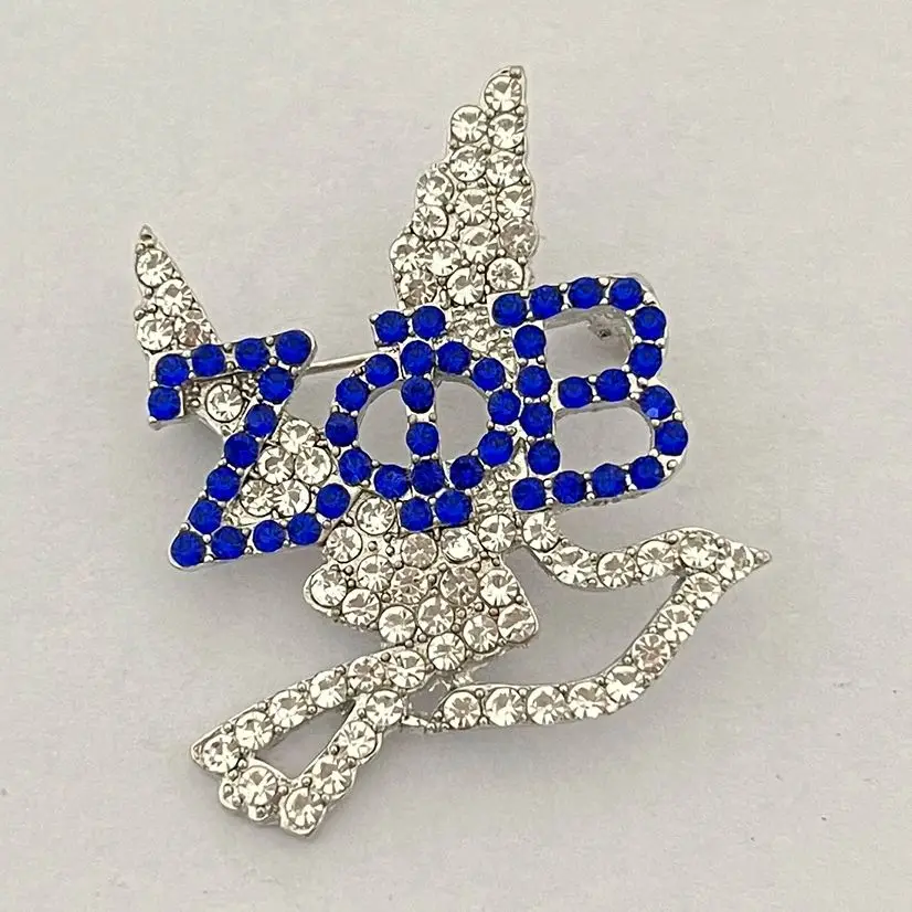 Булавка ZETA PHI BETA Crystal греческая голубь