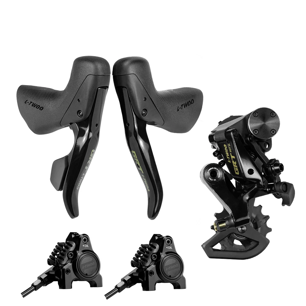 LTWOO GRT 12 - Disc 1x12s Road Hydraulische Schijfrem Gravel Groepset Carbon Fiber, 5-delige set, Benchmark GRX