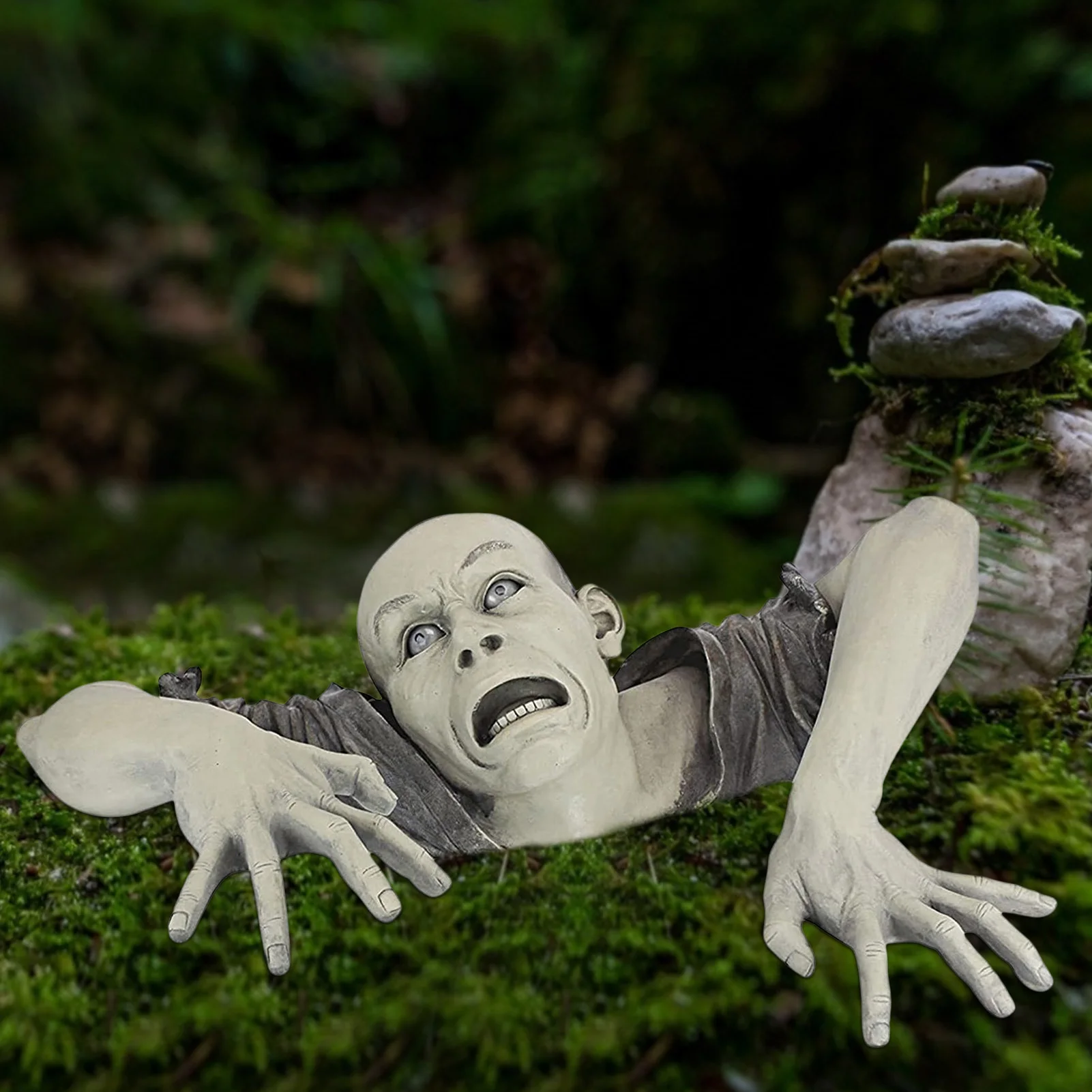 Mini Halloween Zombie statua ohydny żywica Zombie ogród gnomy ozdoby statua ogród do ogrodu na trawnik dekoracji