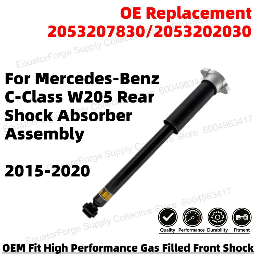 

Comfortable Smooth Rear Shock Absorber Assembly for Mercedes-Benz C W205 OEM-Spec OE Replacement 2053207830/2053202030