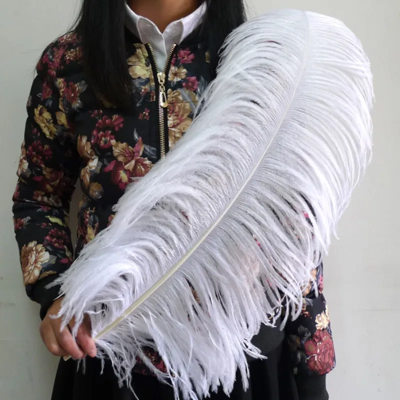 customized 65-70cm thick ostrich feather wedding decoration guide ornaments home soft decoration accessories performance props - Detail 1