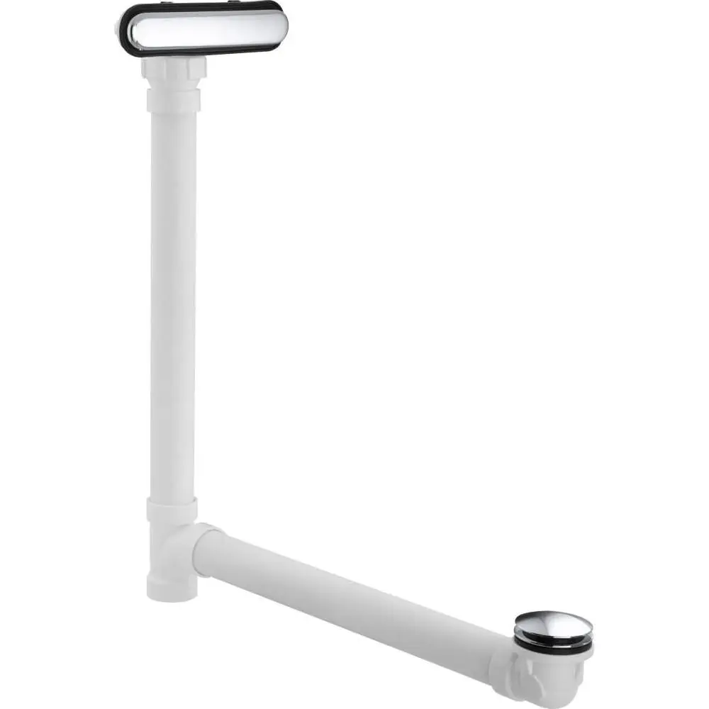 

Polished Chrome Slotted Overflow Bath Drain with Toe-Tap Stopper, Easy Install, Sleek Design, 4.5 lbs