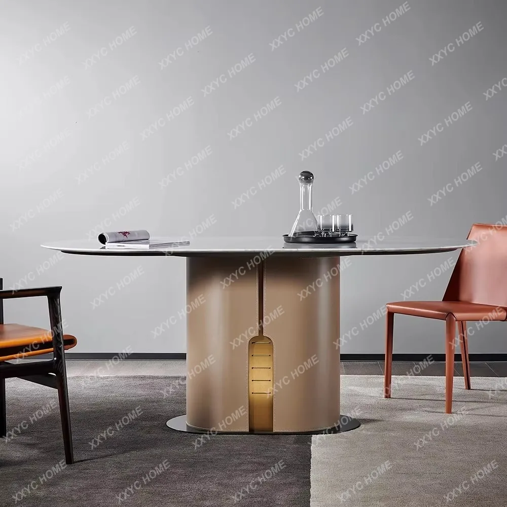 

Натуральный мраморный обеденный стол для дома, прямоугольный, легкий, роскошный, высококачественный, из камня.