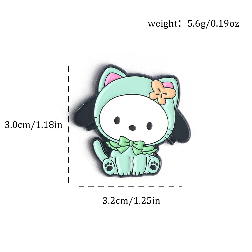 4Pcs/set Sanrio Hello Kitty, Kuromi, Miffy metal badges, clothing accessories, holiday gifts image 6
