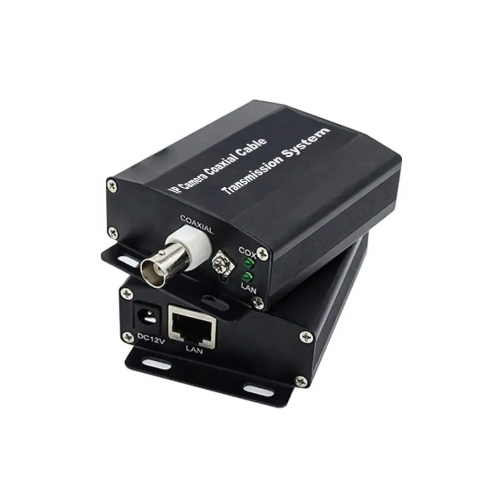 IP/POE via coax EOC-converter IP-netwerk naar RG59 BNC coaxiale zender-extender voor het upgraden van analoog naar IP-beveiligingssysteem