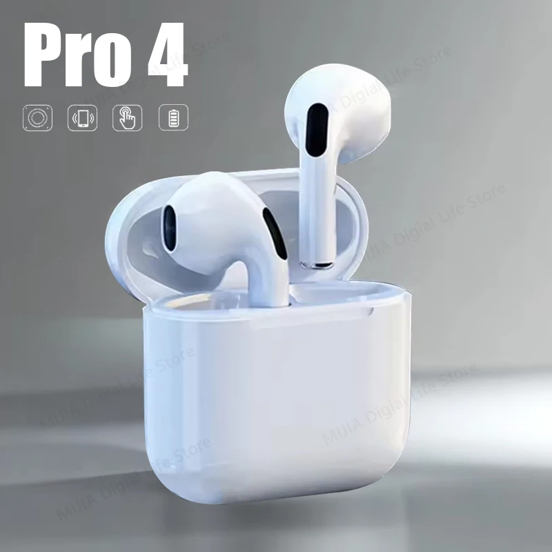 Pro 4 TWS Bluetooth5.3 Earphone Original Wireless In Ear Headset Sport Music HiFi Stereo Headset With Mic For iPhone XIAOMI