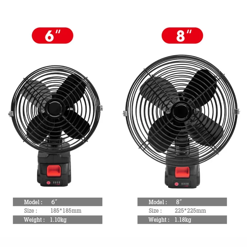Imagem -04 - Ventilador Elétrico sem Fio Household Outdoor Lítio Recarregável Ventilador Elétrico Portátil Makita Interface Camping Fan Ferramentas Elétricas 21v