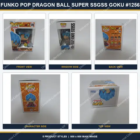 Funko POP Dragon Ball Super Saiyan Blue Goku Glow in the Dark Collectible Anime Figure for Collection Desktop Display