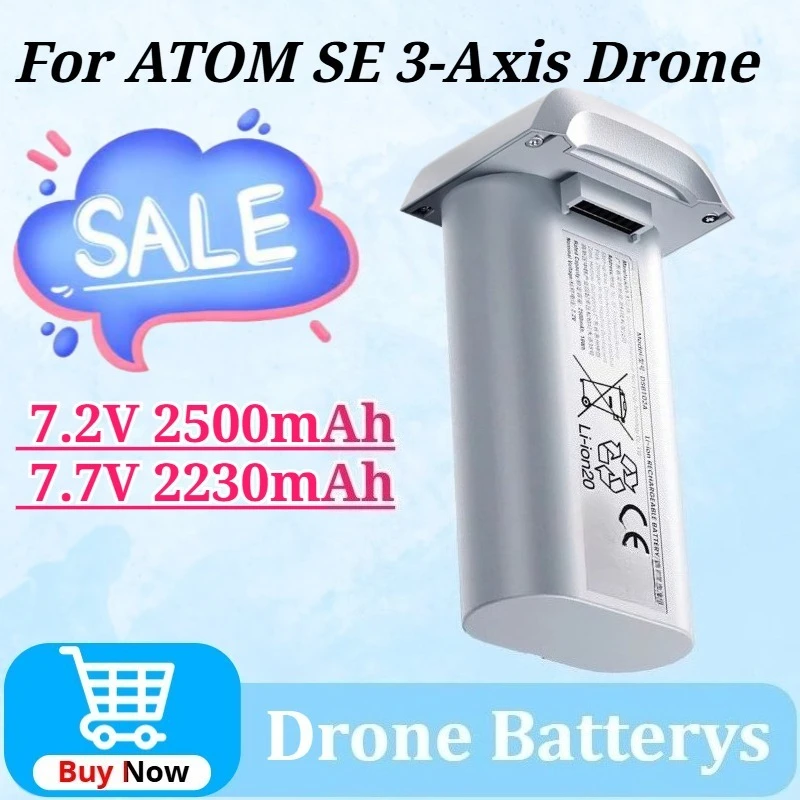

DSBT02A 7.2V 2500mAh DSBT02B 7.7V 2230mAh Smart Battery for ATOM SE/ ATOM 3-Axis Drone