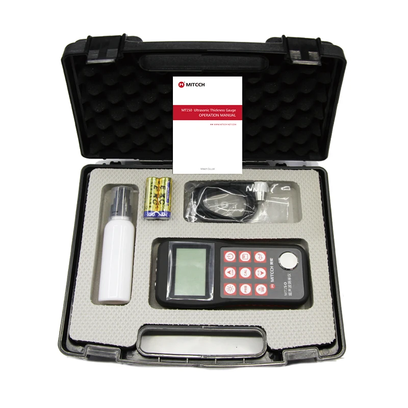 Portable MT150 Ultrasonic Thickness Gauges 0.75mm-300mm(in steel) Range  4.5 digits LCD display 0.1mm Resolution