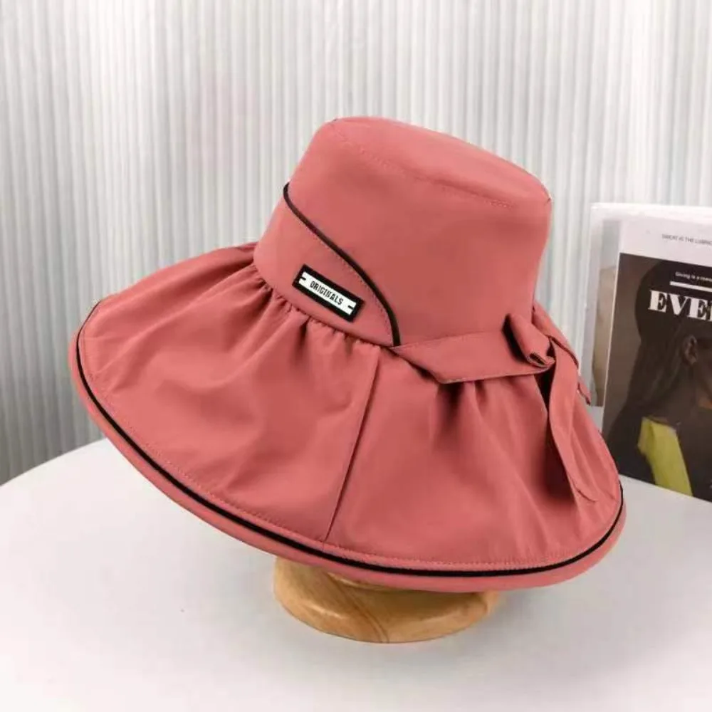 أزياء كبيرة حافة دلو قبعة الجوف القوس بنما القبعات الأشعة فوق البنفسجية حماية تنفس قبعة الصياد الصيف