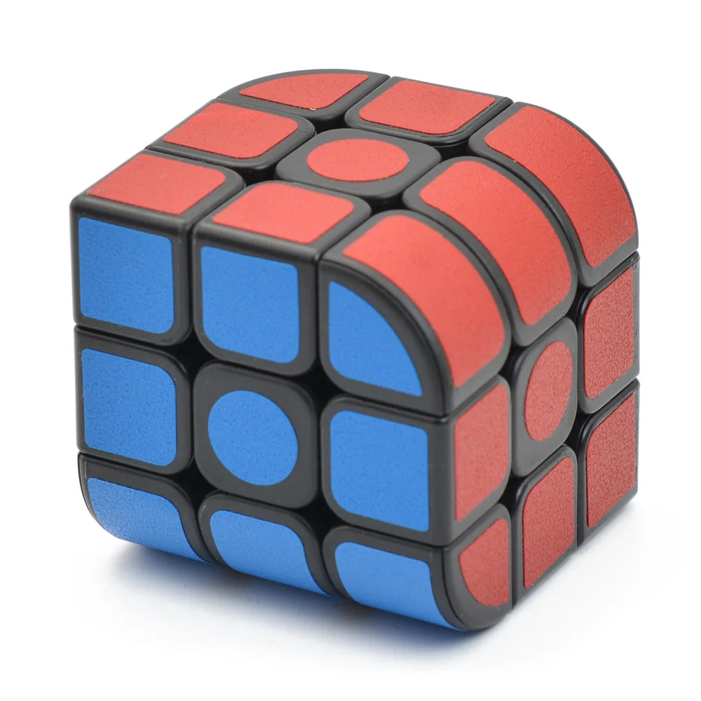 Three Sided Magic Cube, Solid Color Smooth Puzzle Cube, Educational and Brain Training Toy for Kids