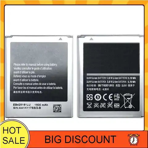 EB425161LU Battery for Samsung Galaxy S S2 S3 S4 S5 Mini I8190 I9500 I9300 I9100 I9190 I9000 S GT-I9070 I9 S3mini S4mini code