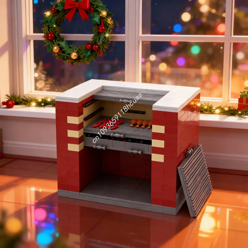 

624pcs MOC City BBQ Grill Model Building Blocks Construction Assemble DIY Creative Idea Toy Education Brick Festival Gift