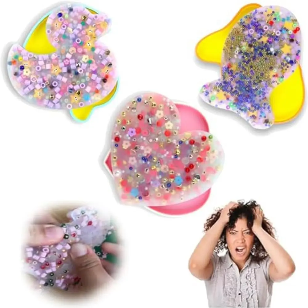 Stress Relief Skin Picking Fidget Toy Silicone Anxiety Toy Pad Duck Picky Pad Sensory Trichotillomania Pick Pad Fidget