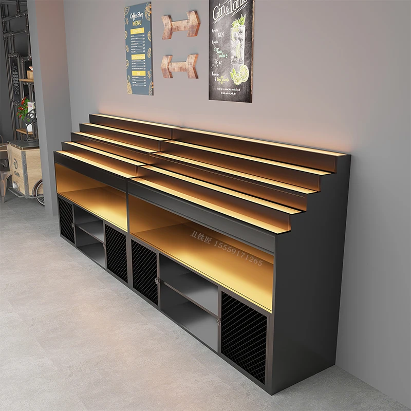 Wine Cabinet Display Cabinet Bar Bar Luminous Wine Rack, Shelf Wine Mixer