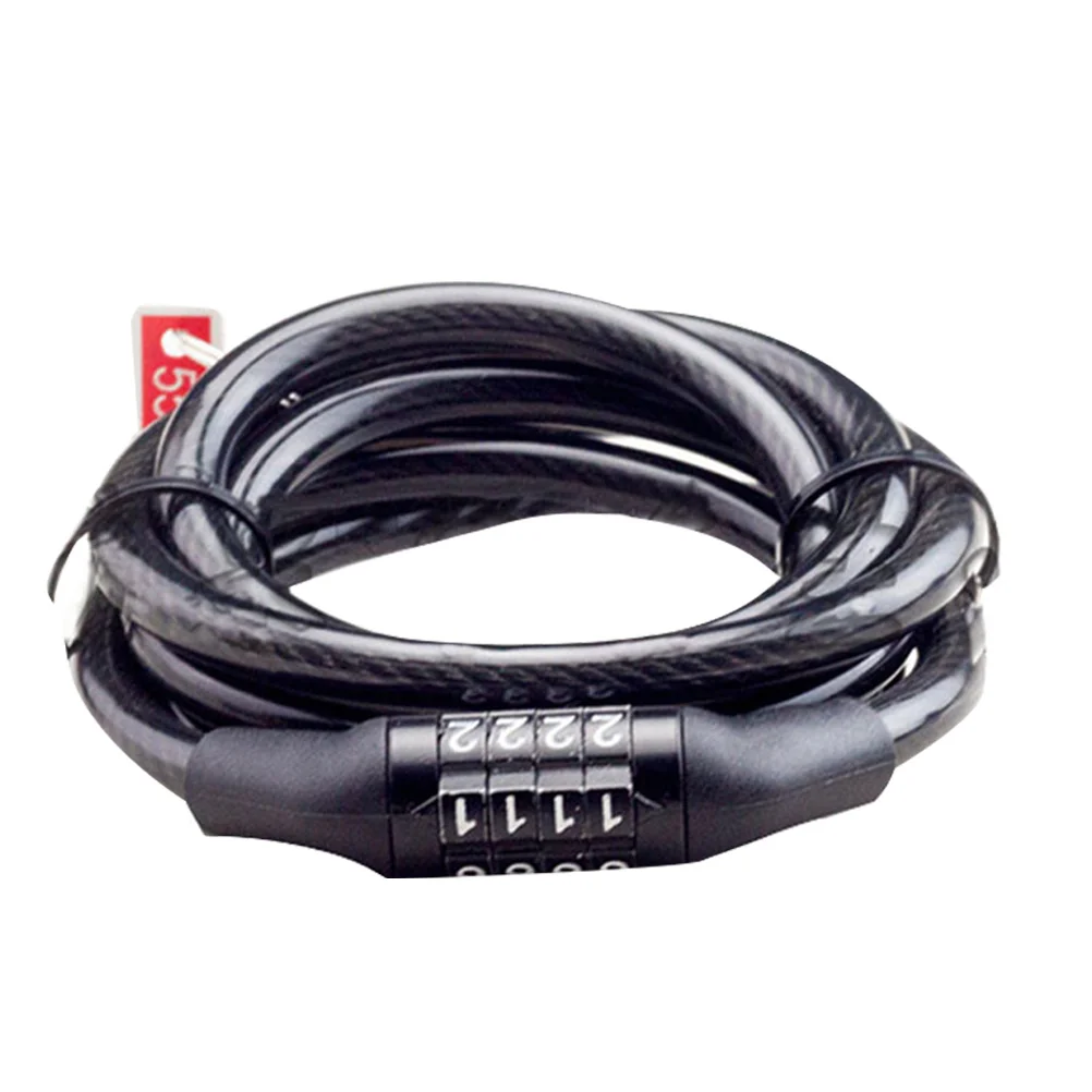 

4 Digit Combination Bike Lock Heavy Duty Steel Cable Anti Scratch Night Use Durable Bicycle Motorcycle Scooter Security