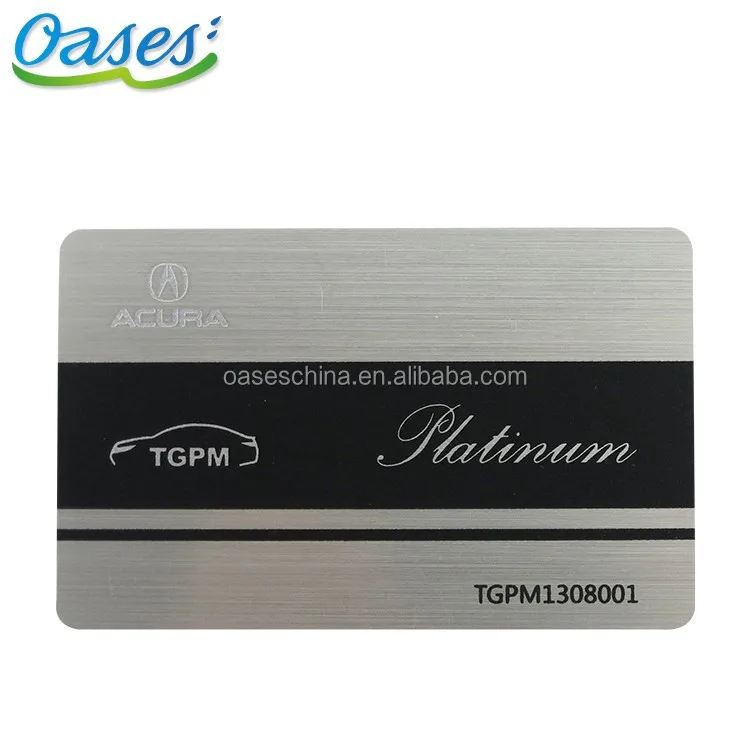 Customized query Factory Wholesale Durable VIP Membership Card Stainless Steel Business Card with Laser Engraved Logo Contact De