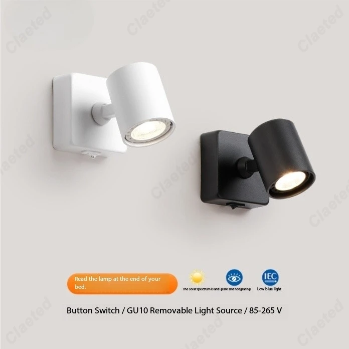 

Простой светодиодный светильник для чтения в европейском стиле, настенный светильник с углом поворота, небольшой прожектор для гостиной, коридора, кабинета, спальни, освещение