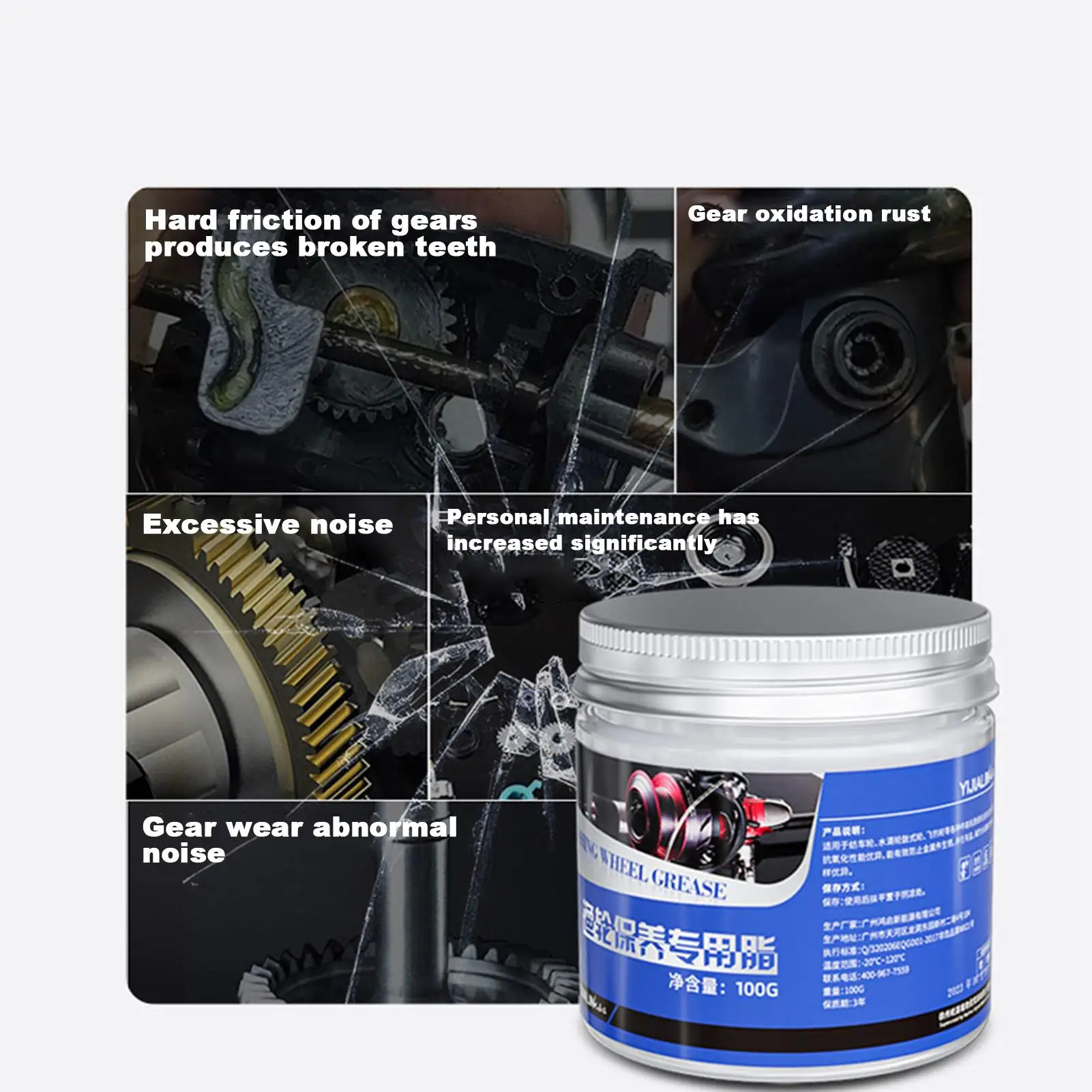 100g Fishing Reel Maintenance Oil and Grease Bearing Lubricant Gear Protective Grease Rust Oxygen Resistance Casting Maintenance view 2