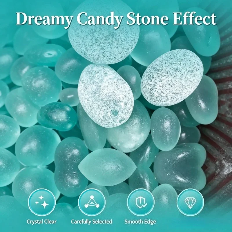 Frosted Glass Stones Aquarium Substrate Smooth Edge Fish Tank Pebbles Non Toxic Bottom Gravel for Shrimp Betta Terrarium Decor