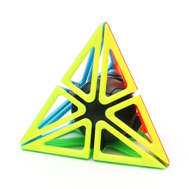 ليم مكعب الإطار Pyraminx جوفاء Tetrahedron الجليد Stickerless ملتوي لغز ماجيك الكبار المراهقين لعبة الذكاء دعابة الدماغ