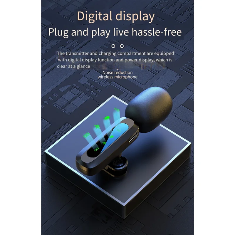 Lavalier Wireless Microphone, Portable Audio Recording Noise Reduction Microphone, For Mobile Phones/Computers/Tablets Durable-A