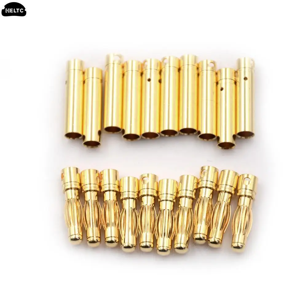 10Pair 4mm RC Battery Gold-plated Bullet Banana Plug High Quality Male Female Bullet Banana Connector