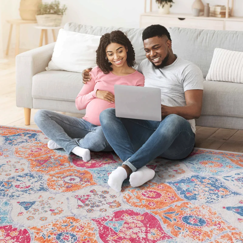 Tappeto lavabile color crema NAAR MAVAL Tappeto 4x6 (crema, 4' x 6')