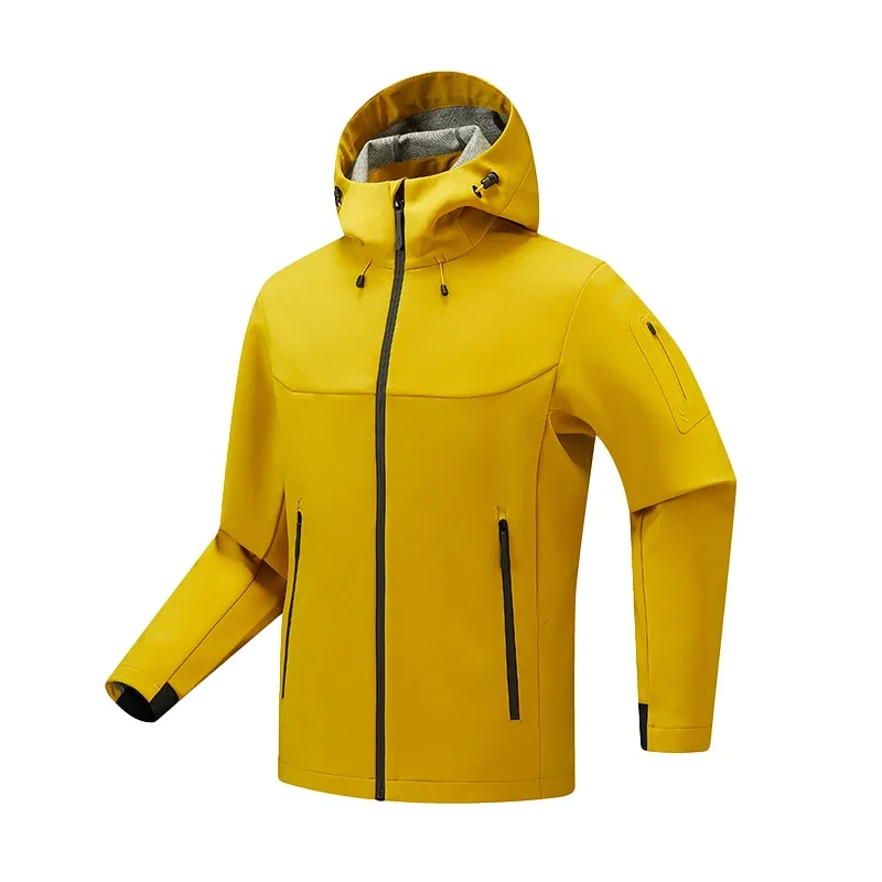 

Модная мужская куртка, модная повседневная куртка Soft Shell с капюшоном, уличный топ для альпинизма, езды на велосипеде, путешествий, кемпинга