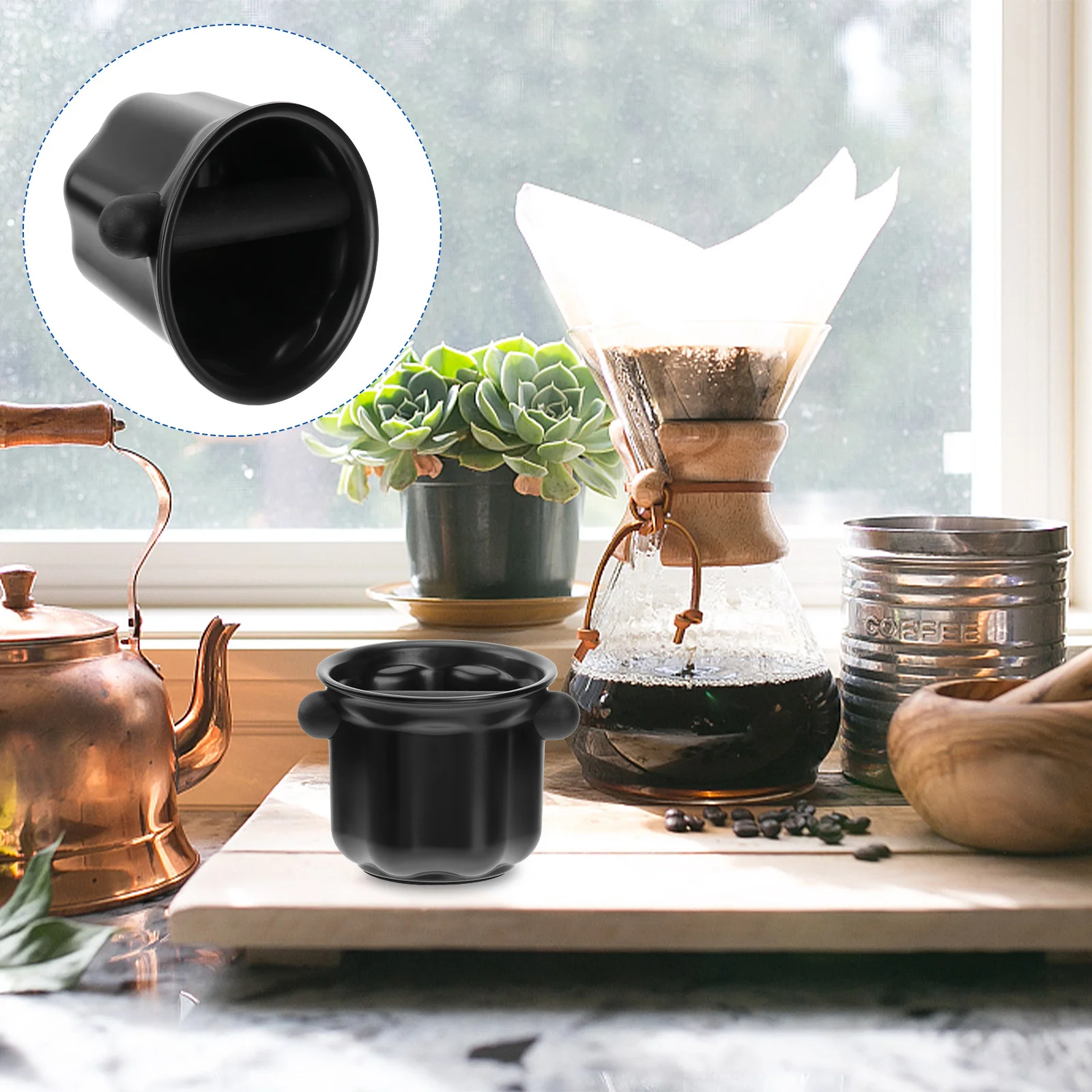 صندوق القهوة البلاستيكي Abs صندوق طحن القهوة اسبريسو يطحن حاوية النفايات عدم الانزلاق لآلة شبه أوتوماتيكية صندوق الاستخدام المنزلي