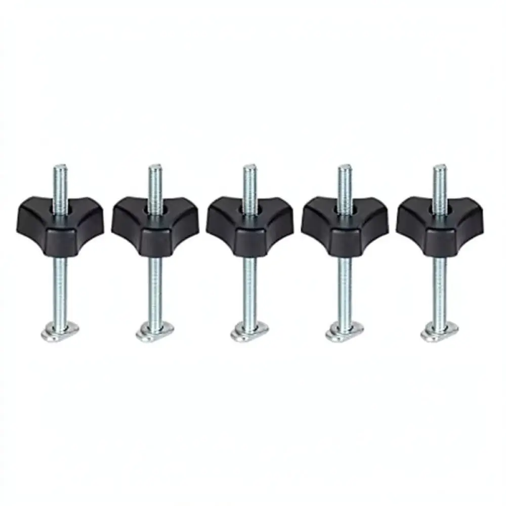 Woodworking Jig Fixture M8 T Bolt With Tightening Handle Knob For Router Table Track Feather Board Alignment Hardware