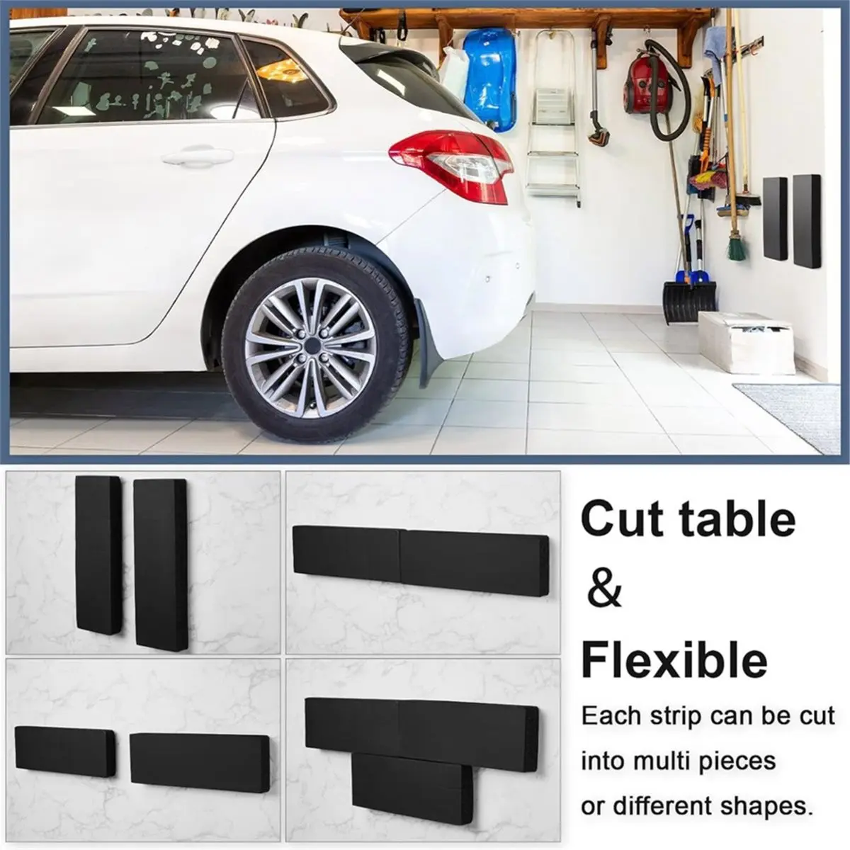 8 Pack Garage Wall Protector for Car Doors Garage Bumpers for Parking Car Self Adhesive Wall Guard Anti Collision EVA