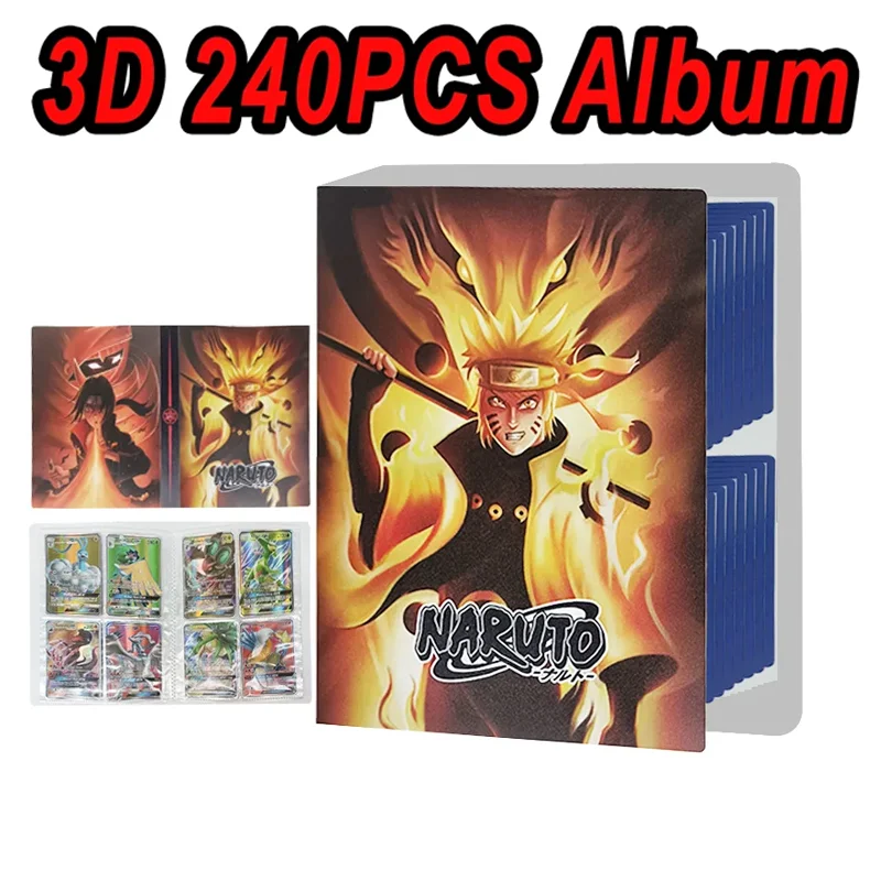 Naruto Uzumaki Álbum de cartões, Pasta de cartões, Kakashi, Uchiha, Sasuke, Hatake Kakashi, Mapa, Letter Folder, Notebook Game Collection, Toy Gift,