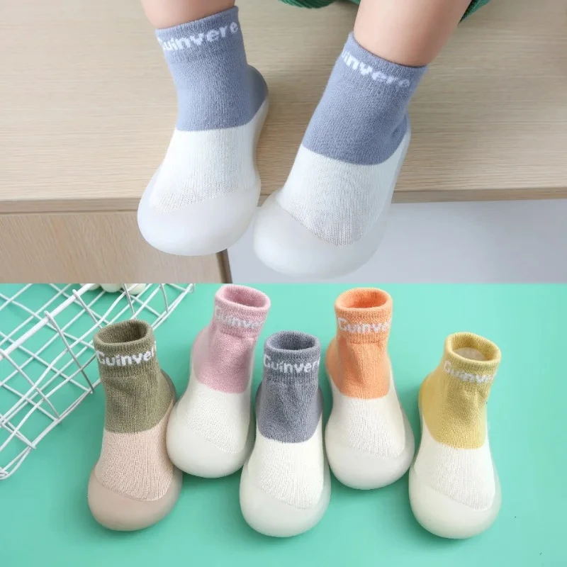 

Baby Cartoon Anti-skid Floor Socks Spring and Autumn Leopard Print Children's Rubber Sole Shoes Baby Toddler Fashion Sock Shoes