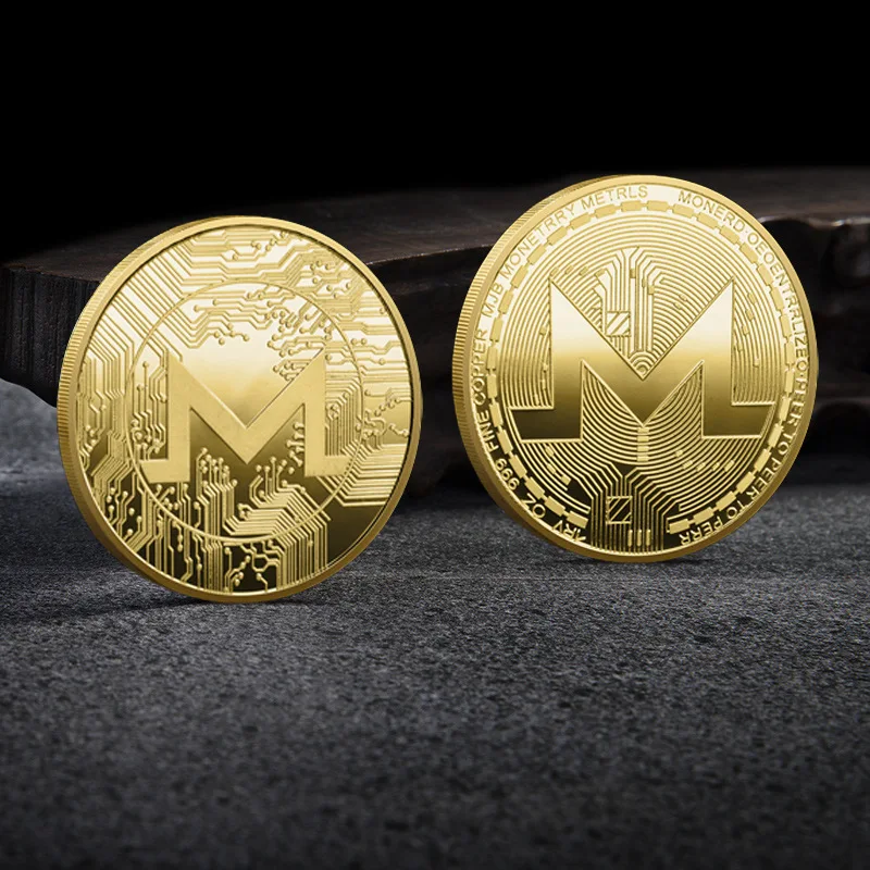عملة تذكارية مونيرو ، هدايا تذكارية مطلية بالذهب ، مجموعة عملات مشفرة غير عملة #2