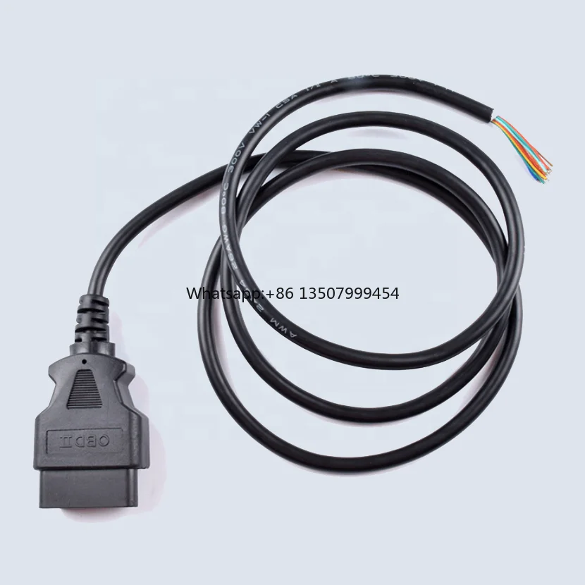 

1500mm 16Pin 16Core J1962 OBD OBD2 OBDII Male to Opening End Diagnostic Tool