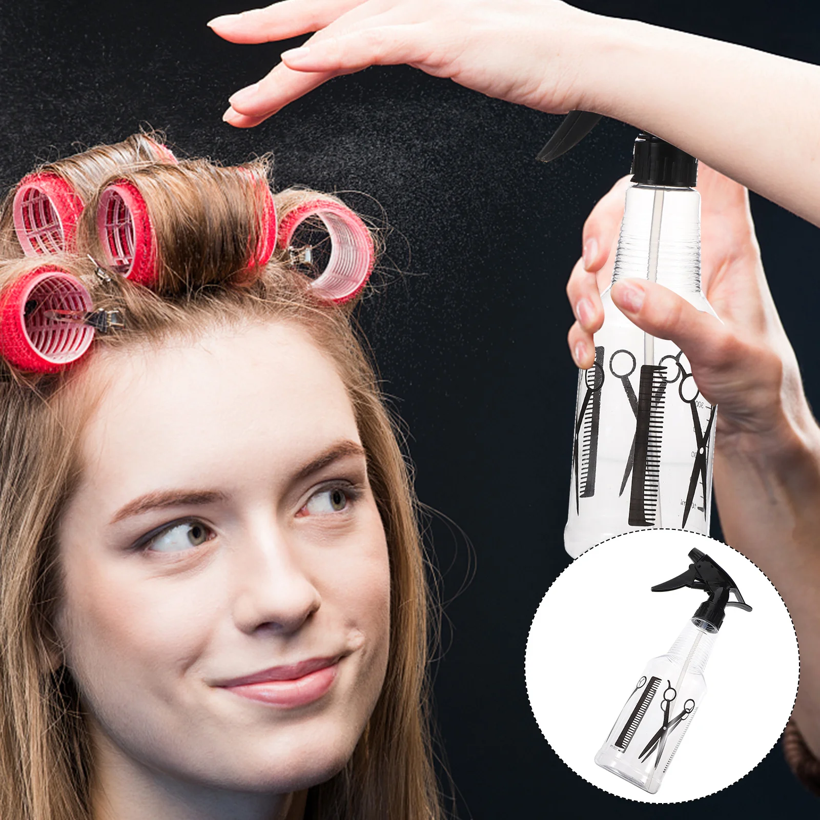 

2pcs Spray Bottle Transparent Pet Mist Sprayer For Hair Salon Plant Watering Cleaning Garden Travel Portable Leak-Proof Empty