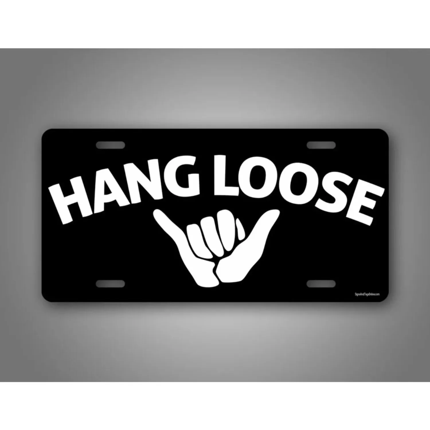 Personalized Hang Loose Hand Silhouette Shaka Sign Custom Text Metal Sign Waterproof Decorative Tag for Home & Beach Decor