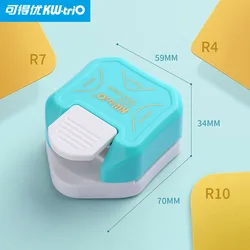 KW-trio 3-in-1 Corner Rounder Punch Photo Cut R4/R7/R10 Round Corner Trimmer Cutter Hole Pouch Stationery Office School Supplies