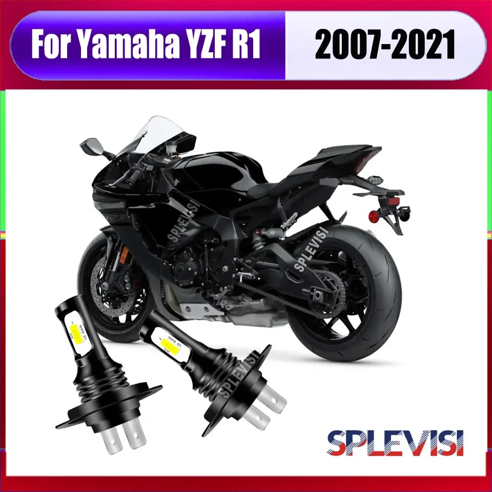 12V ~ 24V Waterproof IP67 LED Xenon White 6000k Headlight Bulbs upgrading For Yamaha YZF-R3 2015 2016 2017 2018 2019 2020 2021