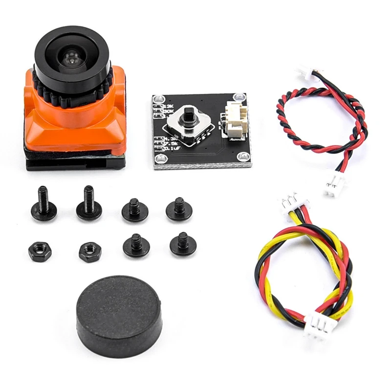 กล้อง FPV HD 1500TVL มุมกว้าง2.1มม. พร้อมบอร์ดปรับ OSD สำหรับอุปกรณ์เสริมบังคับวิทยุ FPV โดรนแข่ง