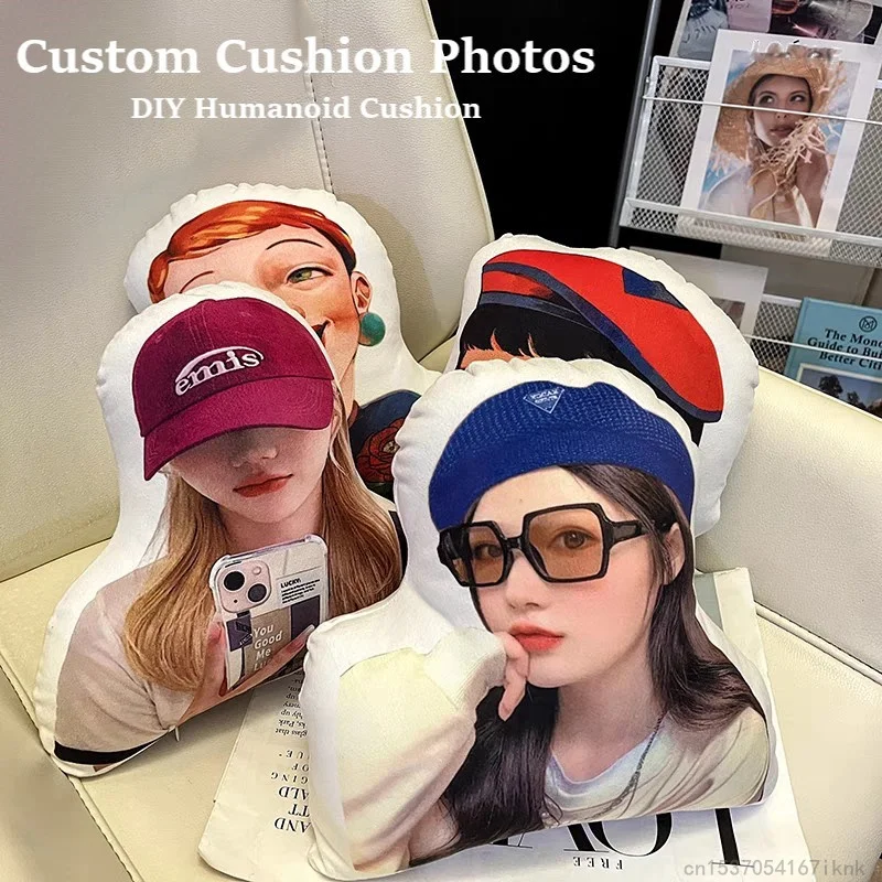 Custom Cushion Photos DIY Humanoid Cushion Personalized Couple Toys Dolls Stuffed Animal Pillows Decorative Car Sofa Cushions