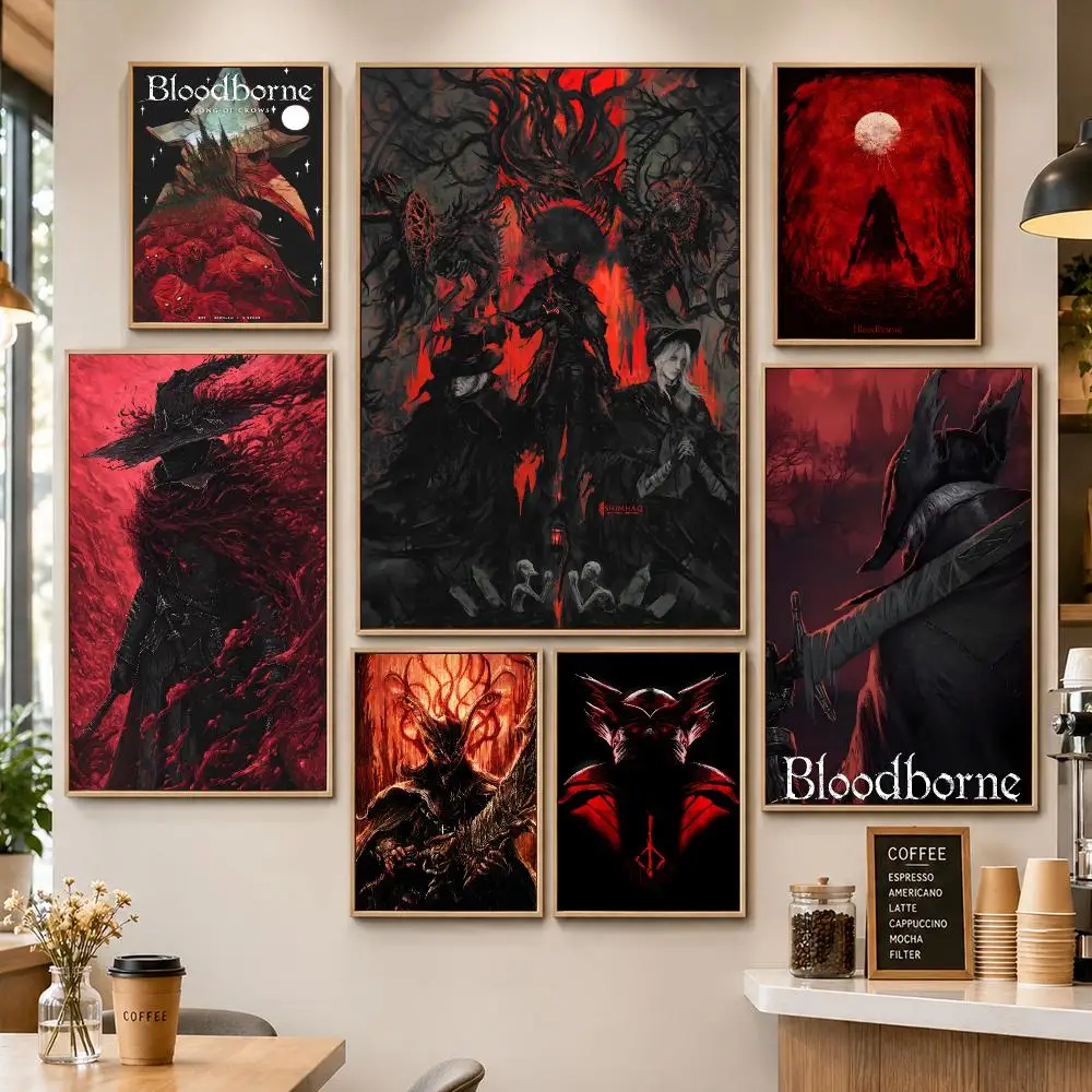 Game Bloodborne Gothic RPG Soulslike Poster HD Wall Decor Apartment Dorm Office Cafe Bedroom Home Gift