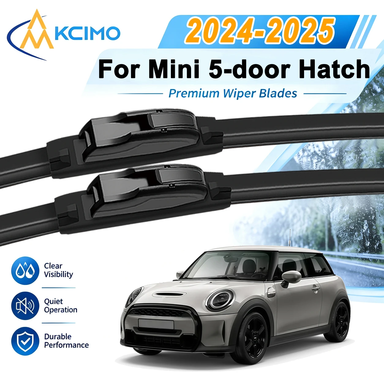 Replacement Front Wiper Blades Set For Mini 5-door Hatch Mk IV F65 2024-2025 Auto Glass Rain Wipers Car Exterior Accessories