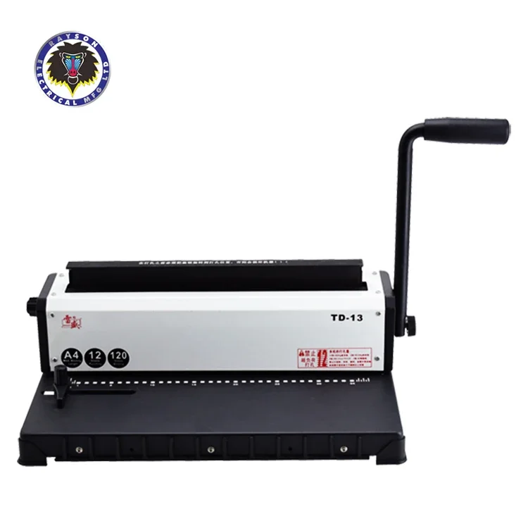 Factory Coil Binding Machine Rayson TD-13 3:1 Metal Calender Notebook Double Coil Binding Machine