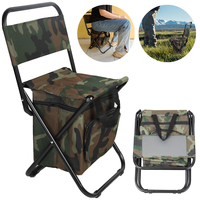Fishing Chair Seat with organizer bag Foldable Fishing Stool Portable Backrest Lightweight Folding Chair Outdoor Camping Chair